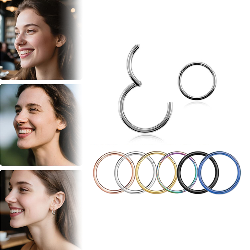 Body Jewelry Ear - 16G 316L 수술용 스틸 힌지 클리커