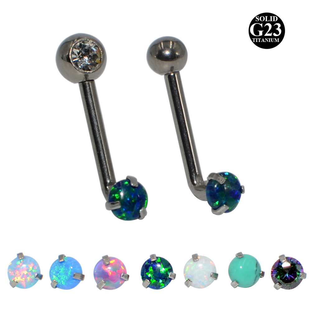 Body Jewelry Vch - 티타늄 크리나 수직 후드 피어싱 크리스탈