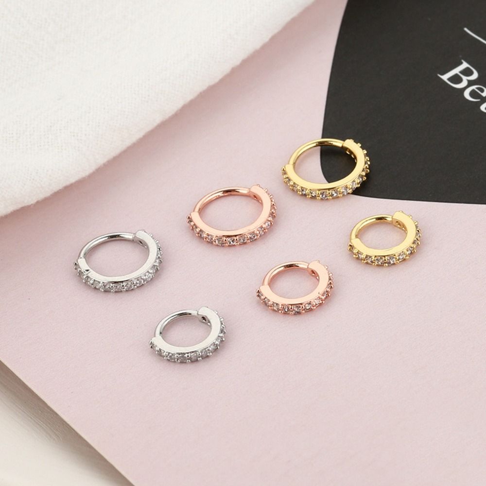 Body Jewelry Europe - 펑크 라운드 큐빅 지르코니아 코링 저자극성