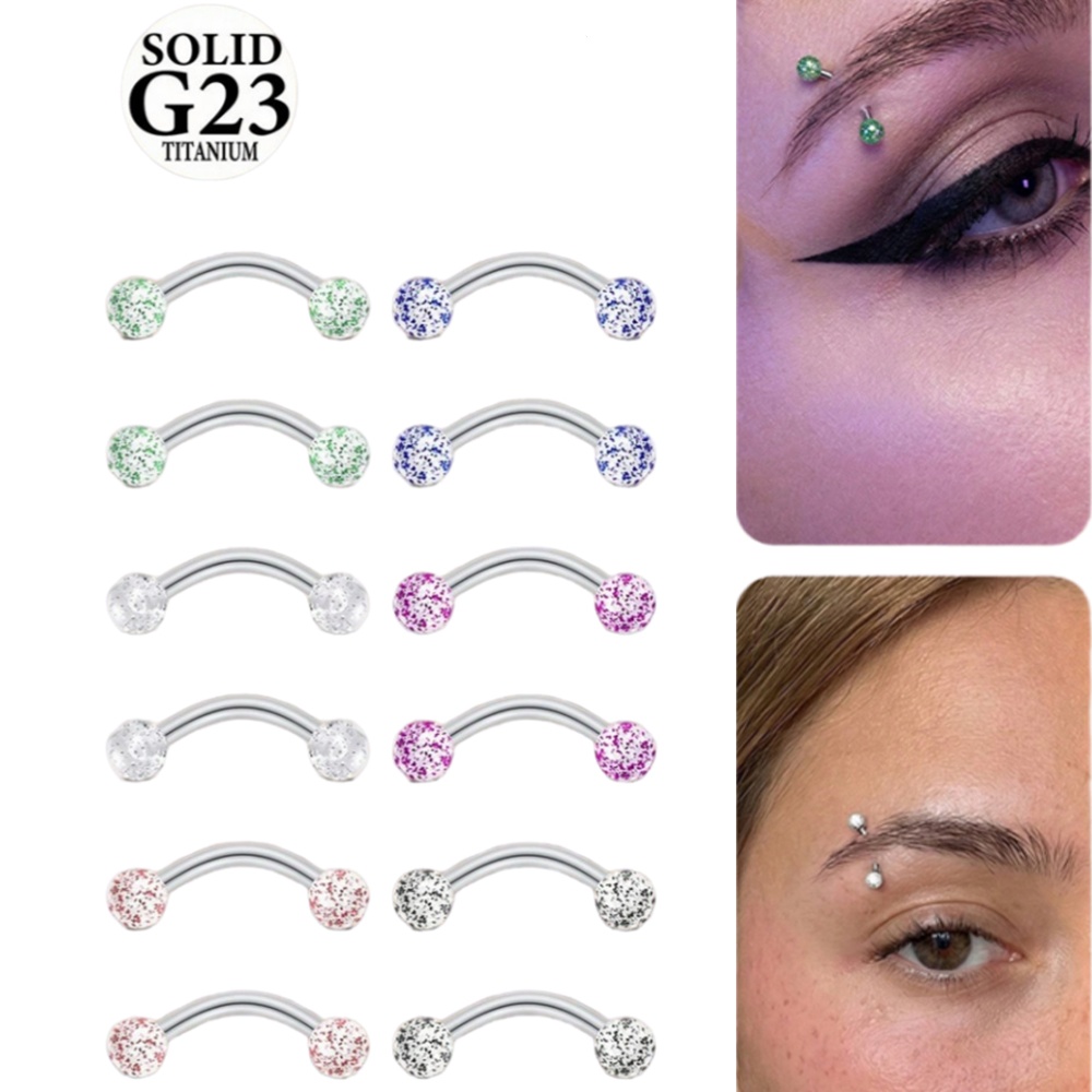 Body Jewelry Vch - 2개입 16G 8/10mm 티타늄 합금 아이브로우/룩/스너그/버티컬-라브렛/VCH/스네이크-아이즈/안티-트라거스/크리스티나/다이스/배꼽