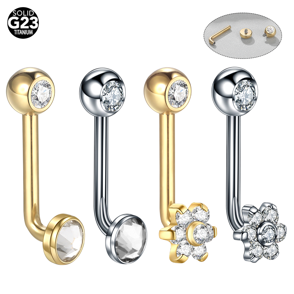 Body Jewelry Vch - 티타늄 지르콘 크리스티나 버티컬 후드 피어싱