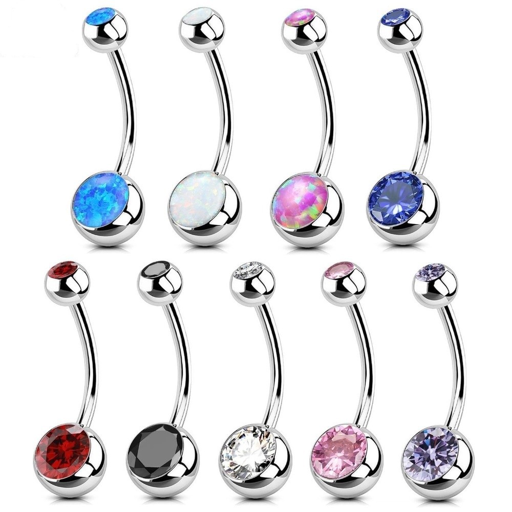 Body Jewelry Titanium - 고품질 티타늄 소재 배꼽 링 곡선형