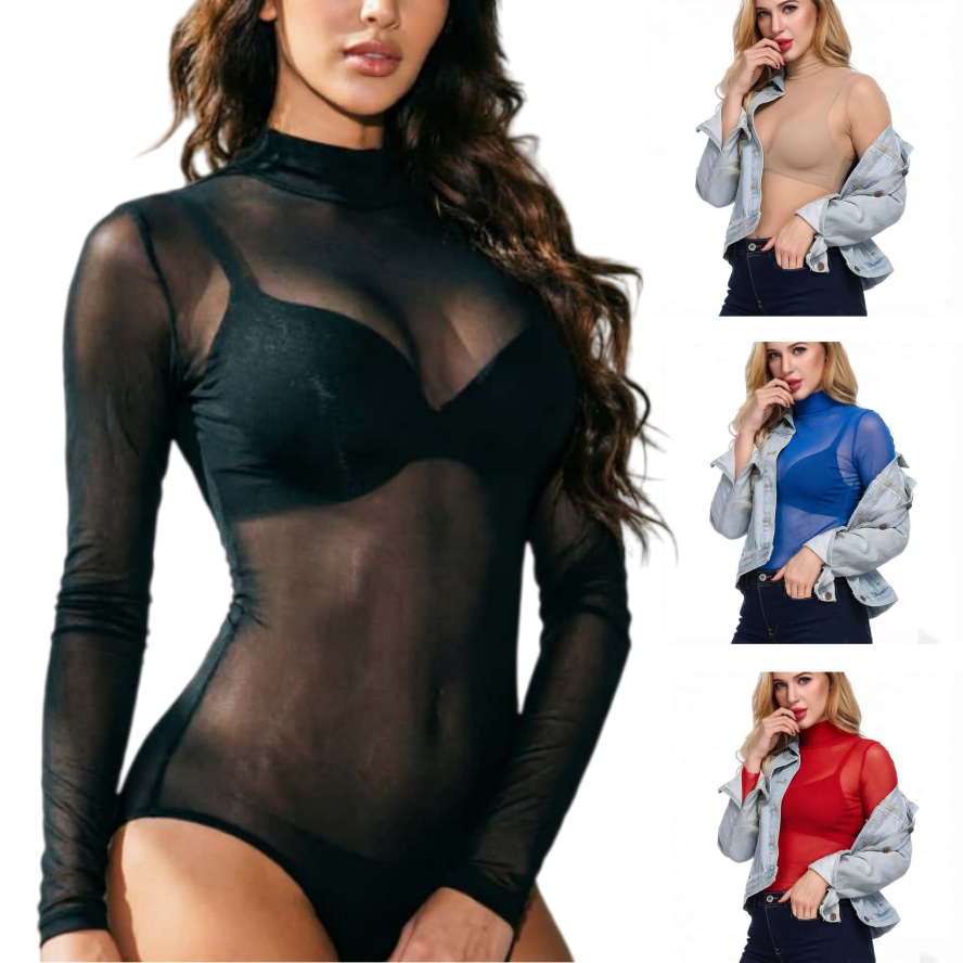 Body Jewelry Underwear - FREEAUCE NEW 긴 소매 원피스 시어