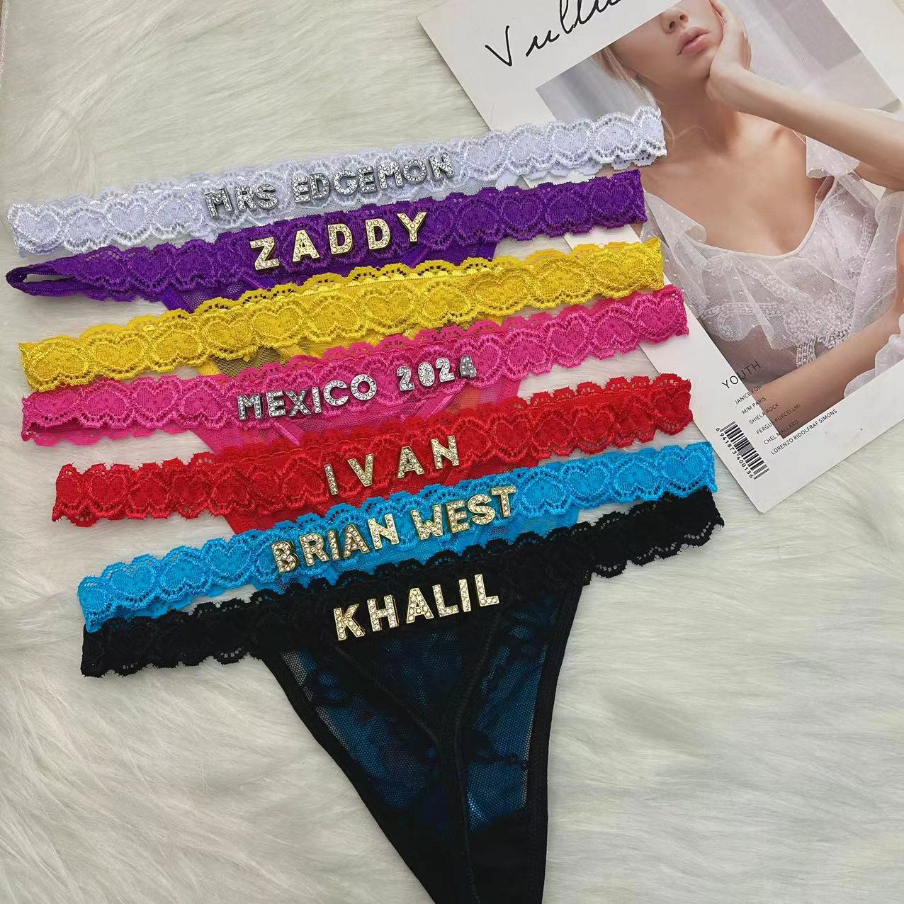 Body Jewelry Names - 이름으로 사용자 정의 끈 팬티 DIY