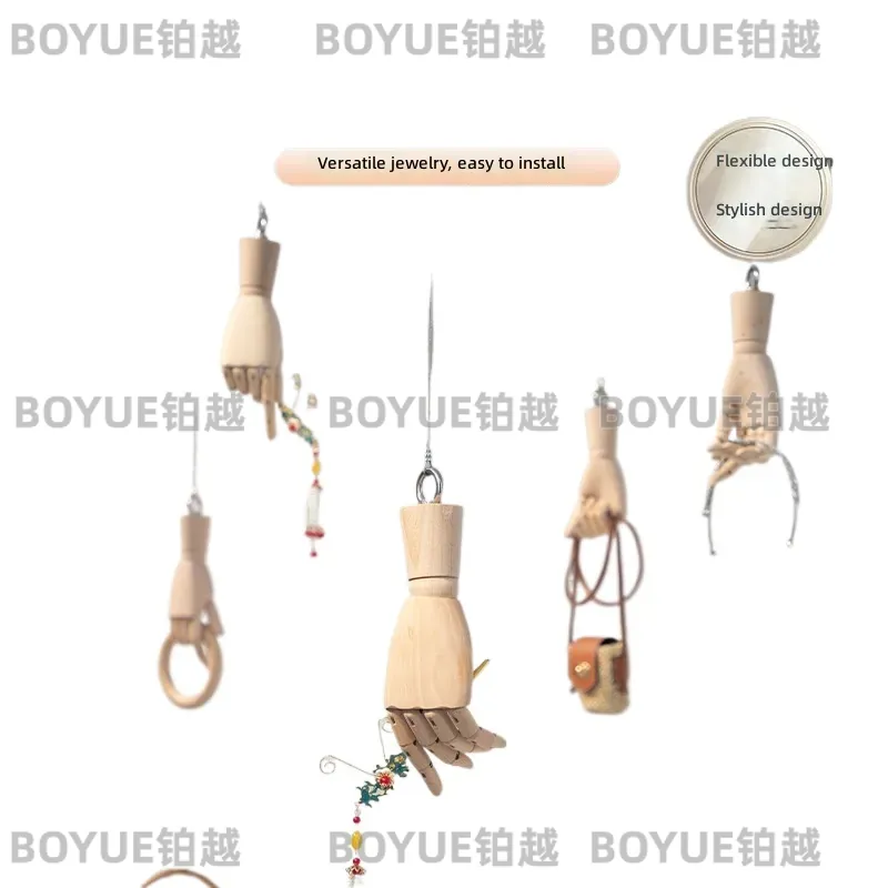Body Jewelry Store - 원목 손 모형 반지 진열대, 의류
