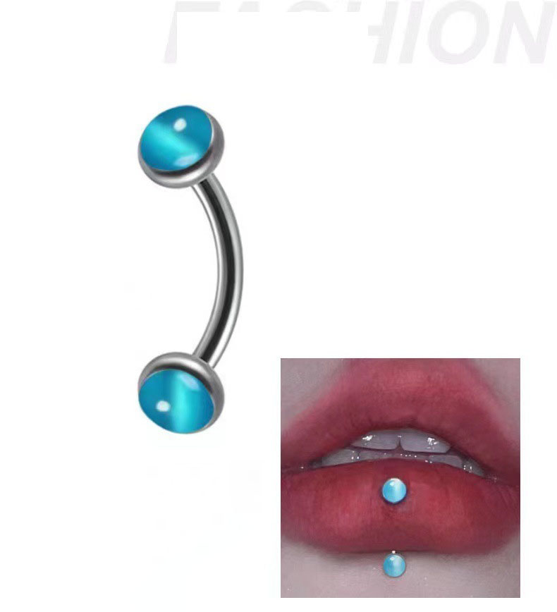 1 조각 눈썹 피어싱 바나나 모양 오팔 립 링 스테인레 - Rook Curved Barbell 리뷰 및 가격