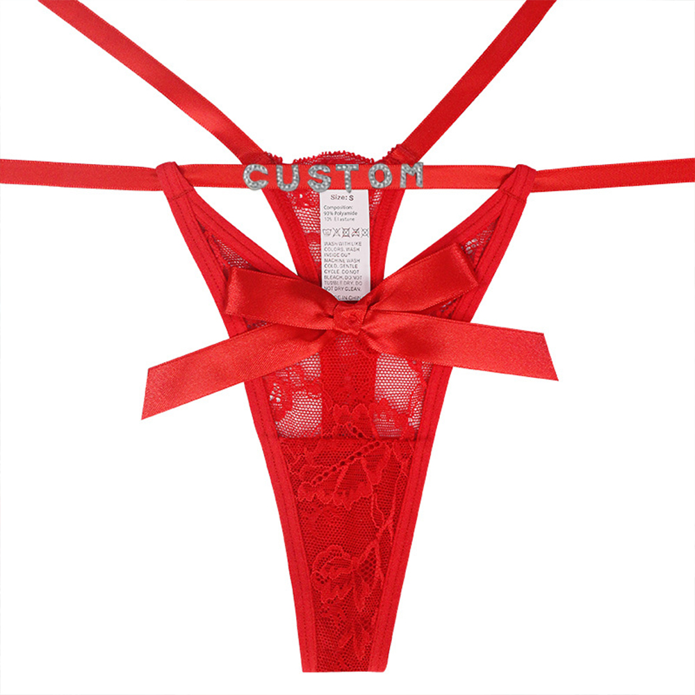 사용자 정의 이름 끈 이름 속옷 섹시한 레이스 빨간 팬 - Body Jewelry Names 리뷰 및 가격