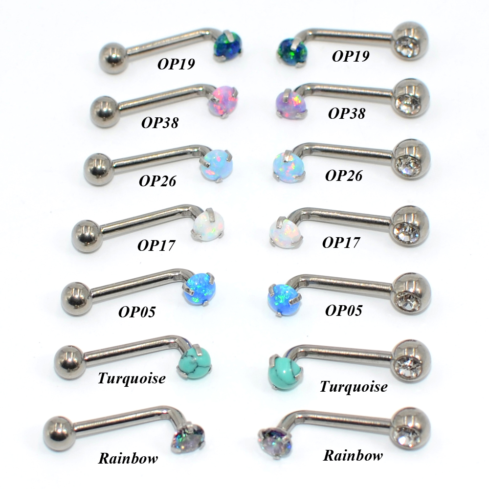 티타늄 크리나 수직 후드 피어싱 크리스탈 립 링 오팔  - Body Jewelry Vch 리뷰 및 가격
