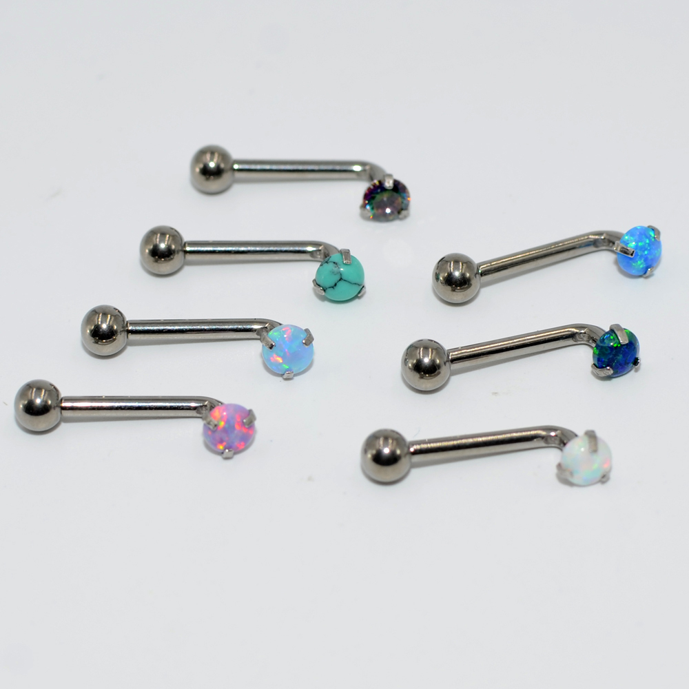 티타늄 크리나 수직 후드 피어싱 크리스탈 립 링 오팔  - Body Jewelry Vch 리뷰 및 가격