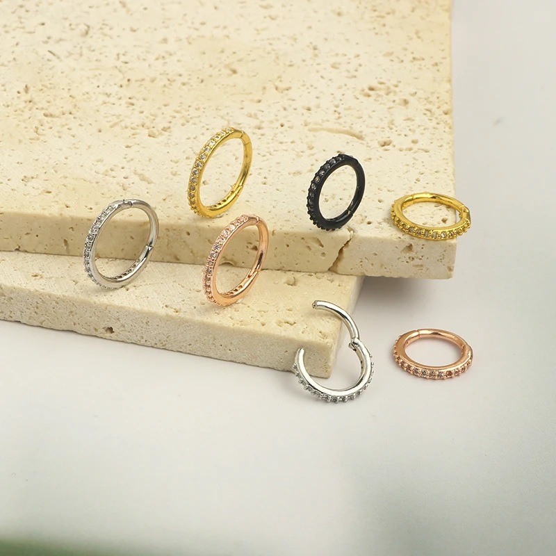 16G 투명 CZ 코링 후프 316L 수술용 스틸 심리 - Body Jewelry Ear 리뷰 및 가격
