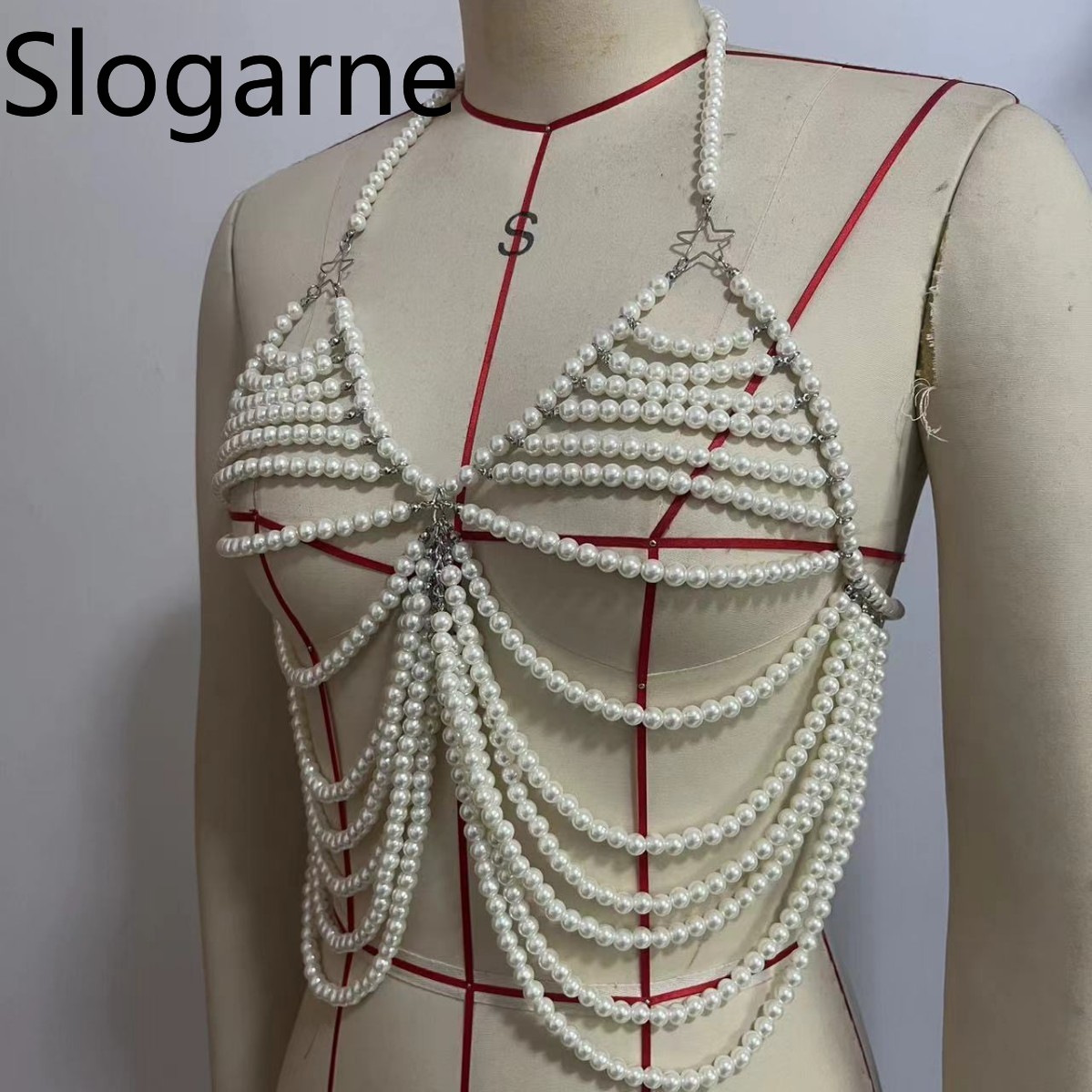 여성 섹시 진주 바디 체인 주얼리 브라 유럽 여성용 진 - Body Jewelry Europe 리뷰 및 가격