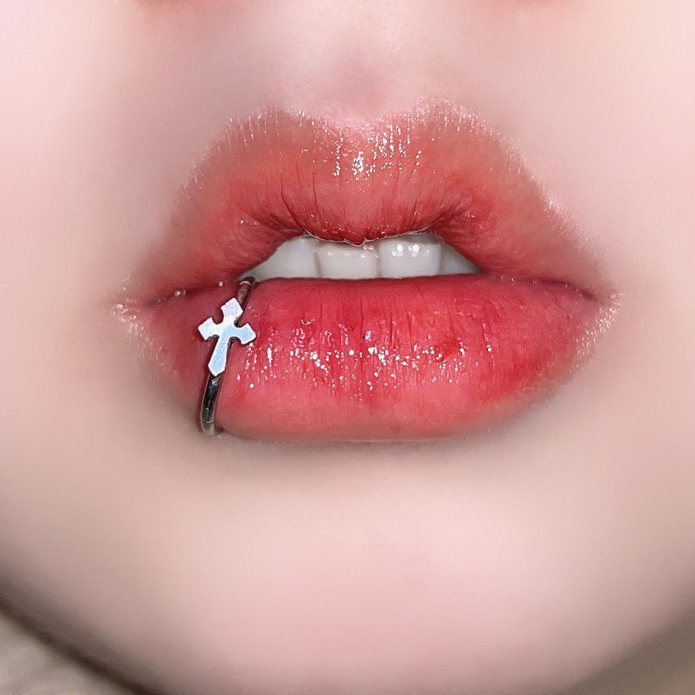 크로스 러브 펜타그램 심리스 서클 클로즈드 루프 립 링 - Body Jewelry Europe 리뷰 및 가격