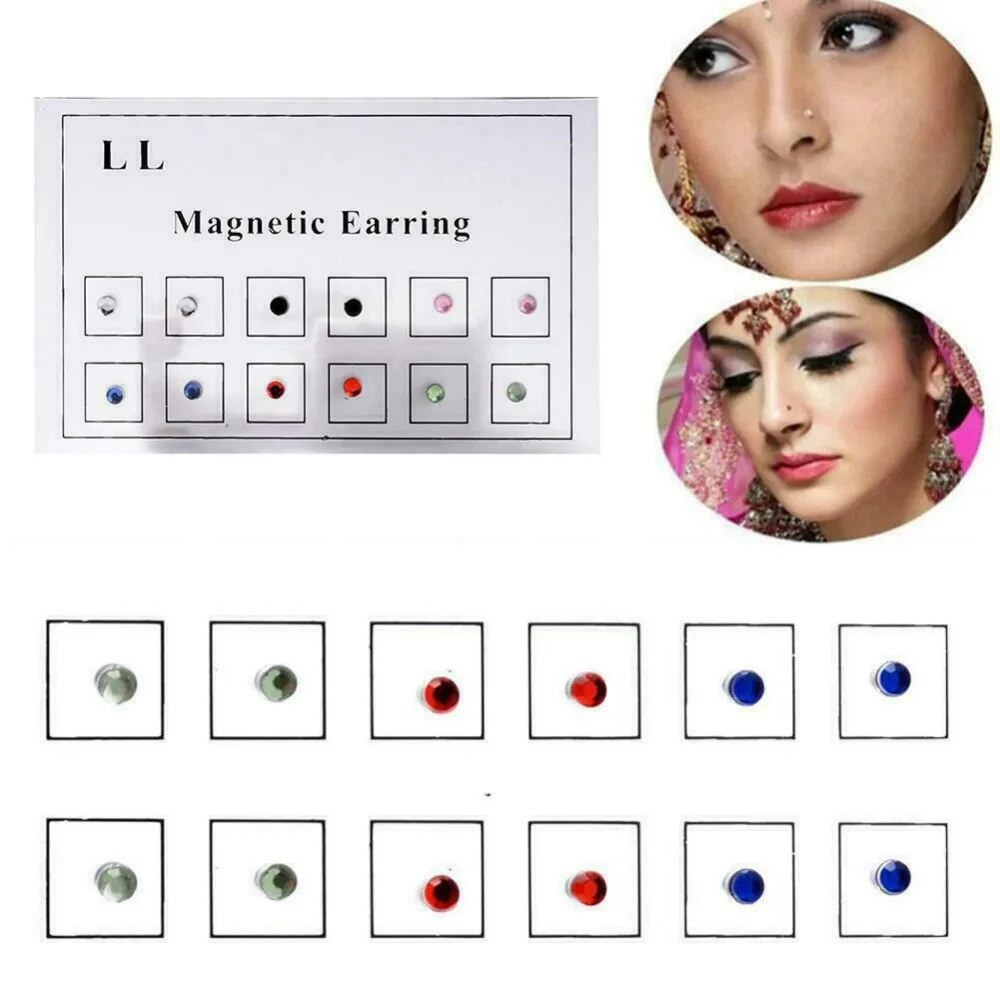 12PCS/카드 가짜 사기꾼 비 피어싱 자석 귀 Tra - Body Jewelry Ear 리뷰 및 가격