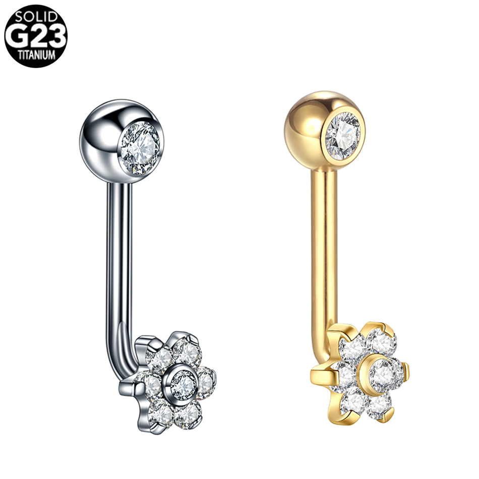 1pc 14G 티타늄 꽃 크리스티나 피어싱 바벨 VCH - Body Jewelry Vch 리뷰 및 가격