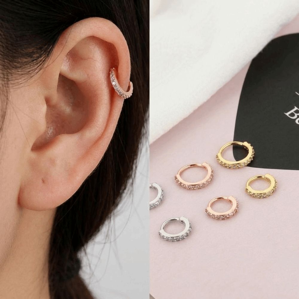 펑크 라운드 큐빅 지르코니아 코링 저자극성 유럽 및 미 - Body Jewelry Europe 리뷰 및 가격
