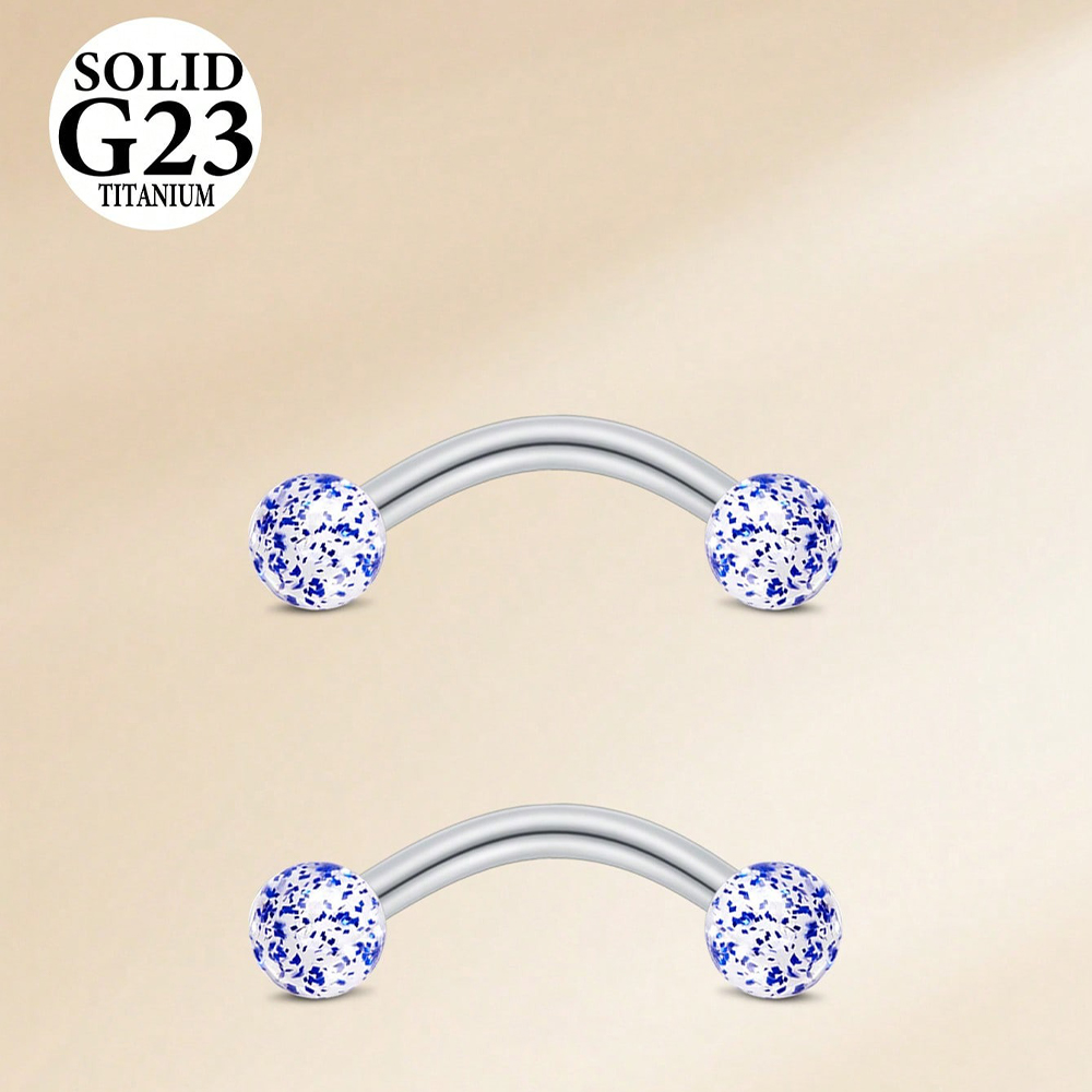 2개입 16G 8/10mm 티타늄 합금 아이브로우/룩/ - Body Jewelry Vch 리뷰 및 가격