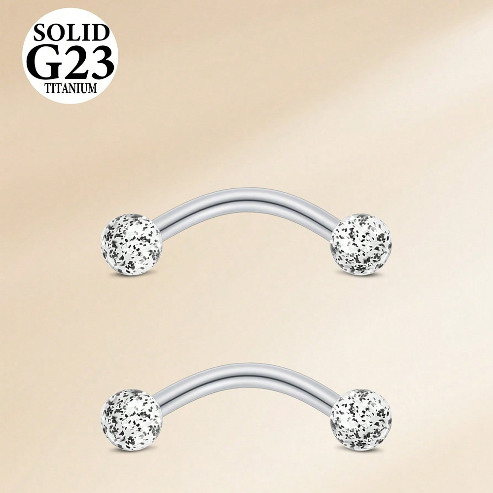 2개입 16G 8/10mm 티타늄 합금 아이브로우/룩/ - Body Jewelry Vch 리뷰 및 가격