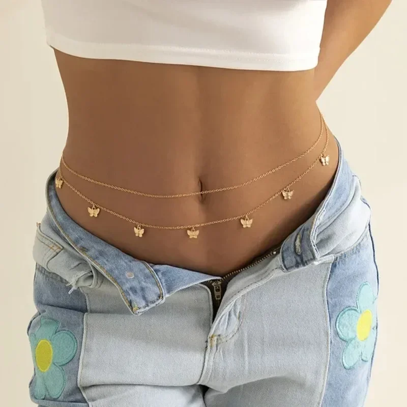 여성을위한 새로운 매력 섹시한 더블 레이어 나비 체인  - Body Jewelry By The Chain Gang 리뷰 및 가격