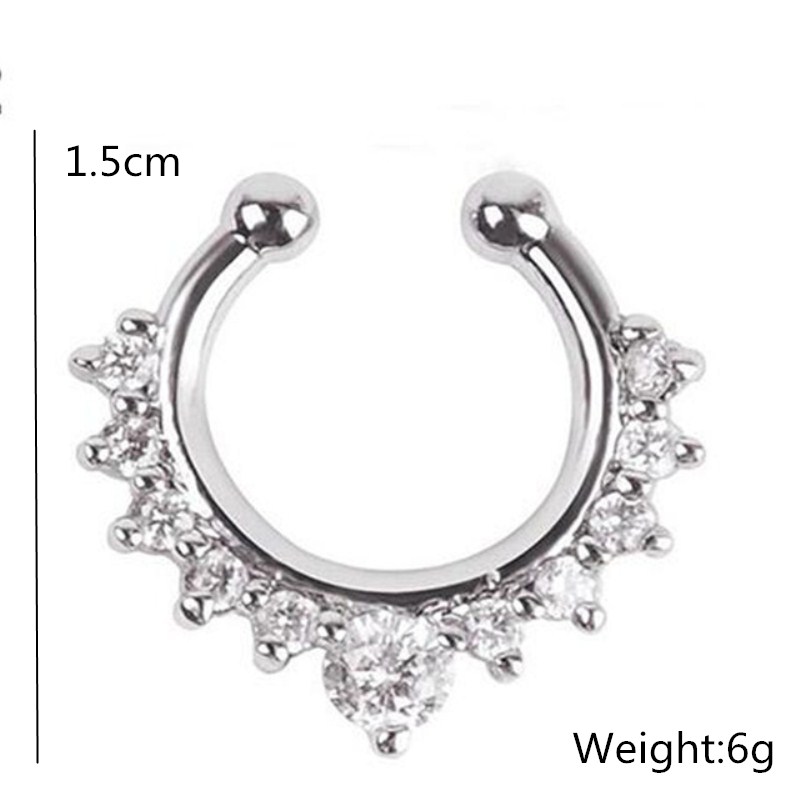 여성용 U자형 코 클립, 가짜 코 반지 및 스터드, 비 - Body Jewelry Ear 리뷰 및 가격