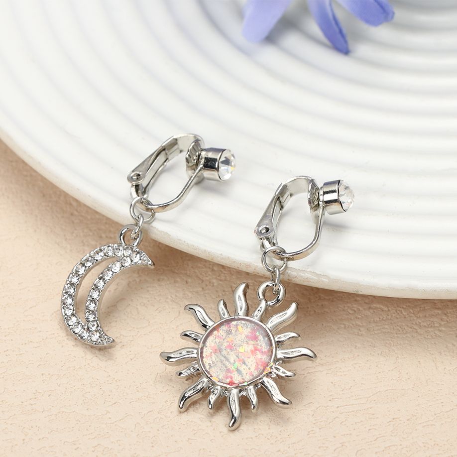 가짜 배꼽 피어싱 하트 클립형 배꼽 피어싱 달 모양 연 - Body Jewelry Ear 리뷰 및 가격
