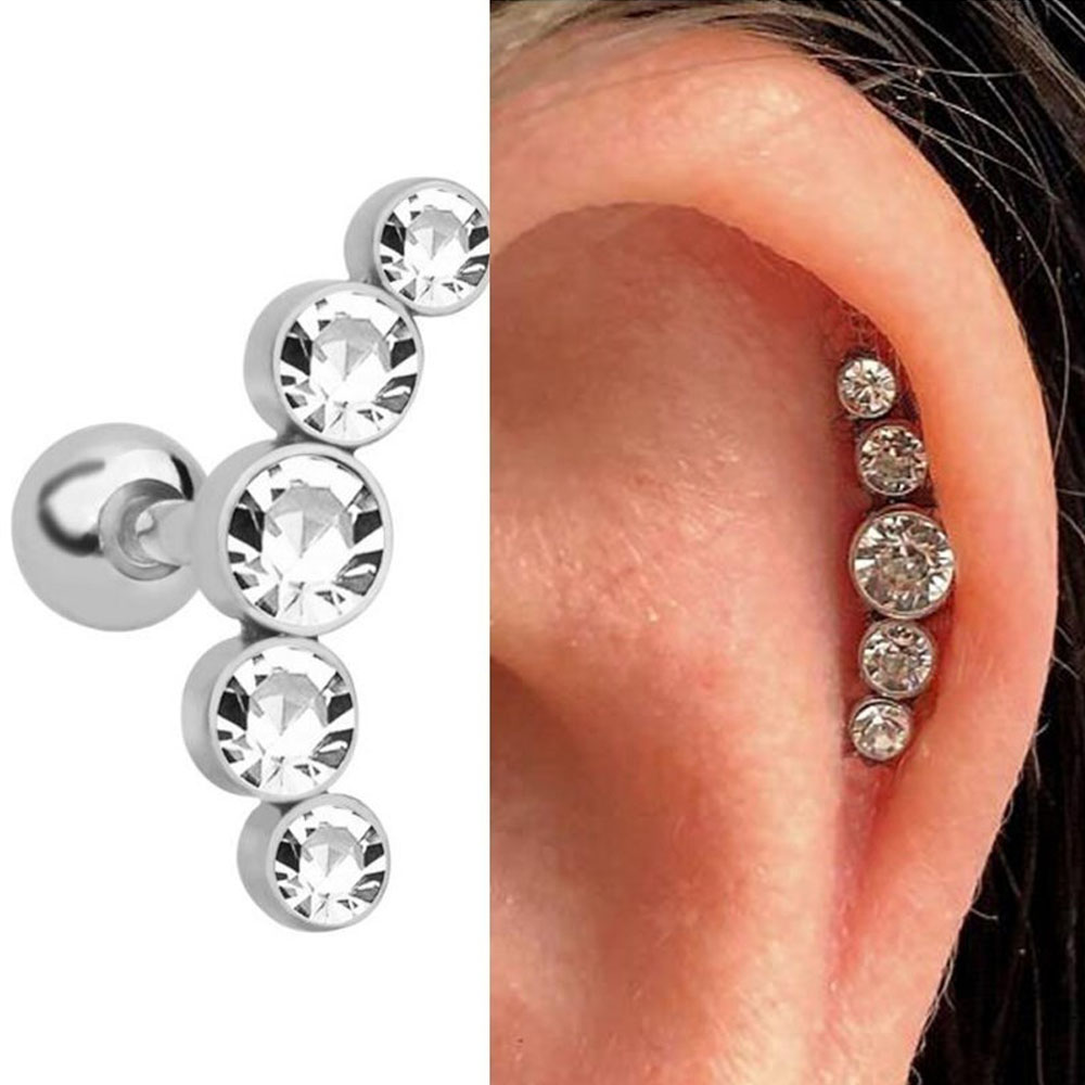 1개 패션 16G 크리스탈 젬 오팔 귀 피어싱 바디 주 - Body Jewelry Ear 리뷰 및 가격