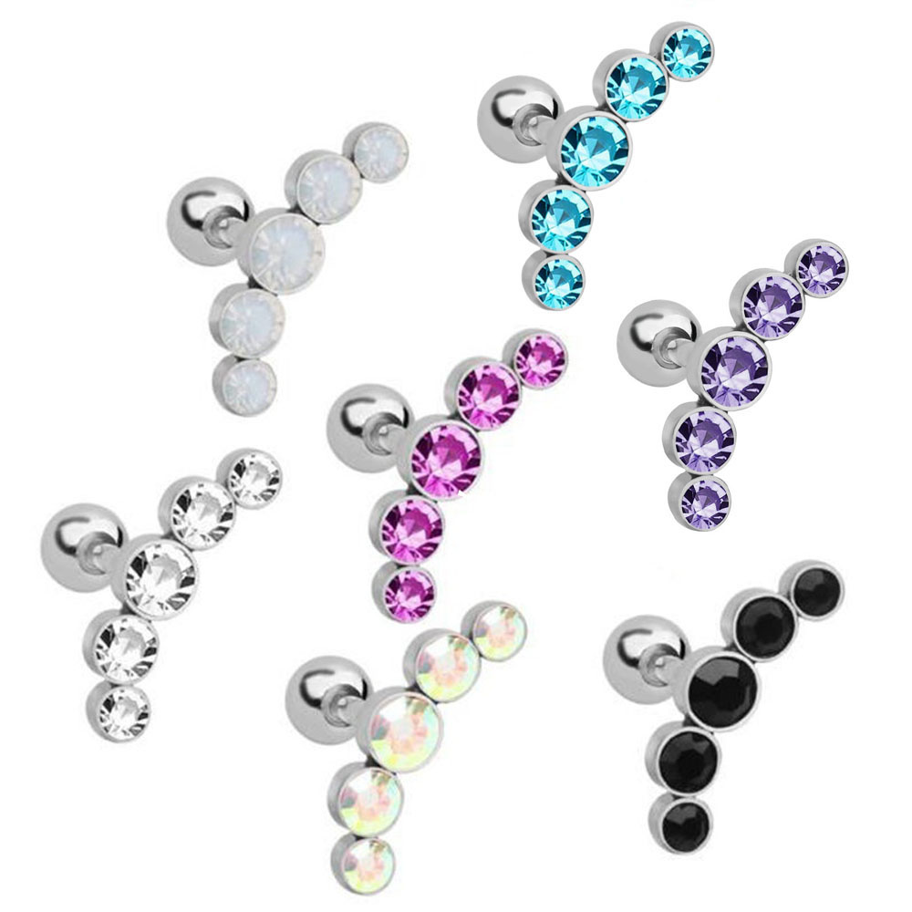 1개 패션 16G 크리스탈 젬 오팔 귀 피어싱 바디 주 - Body Jewelry Ear 리뷰 및 가격