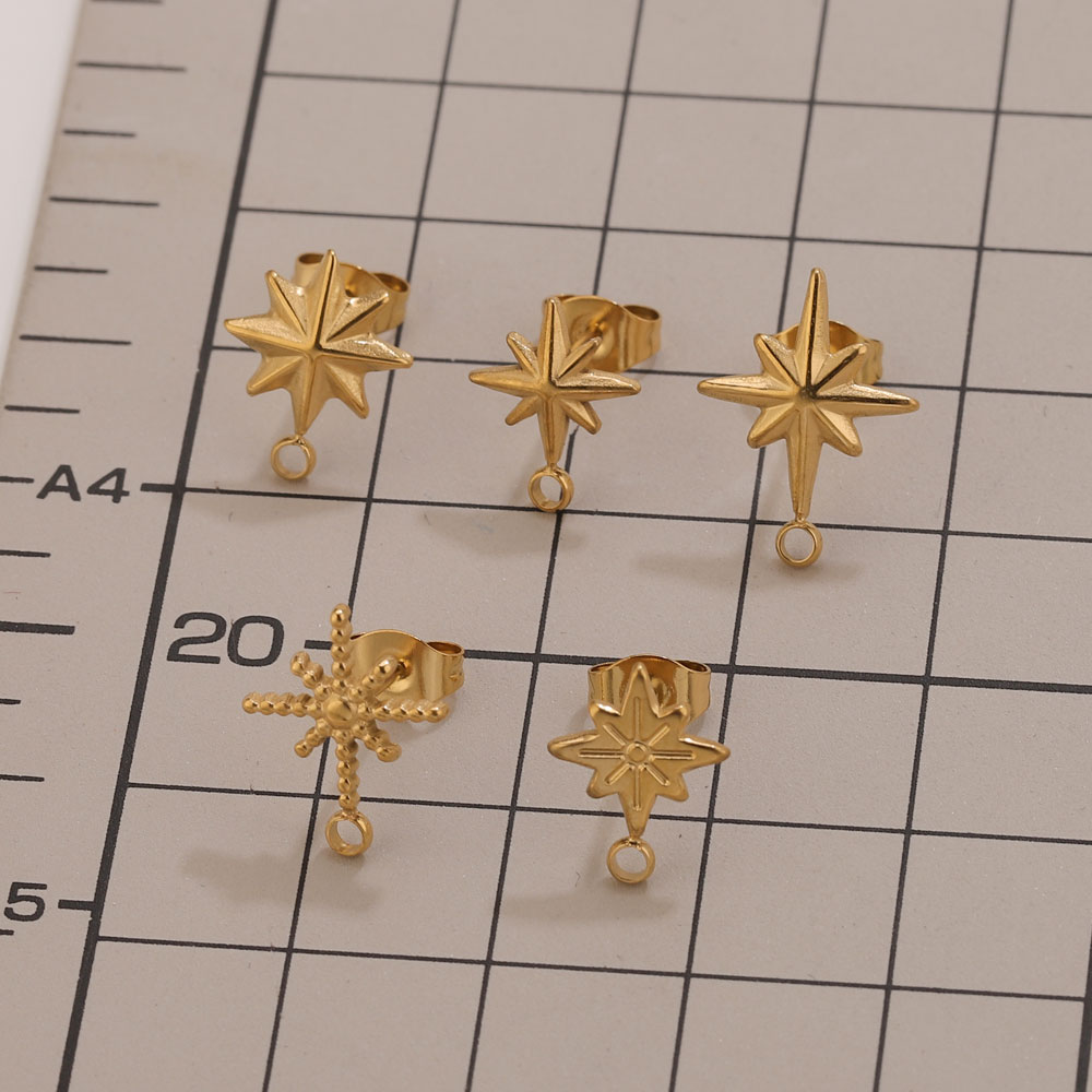 6개 스테인리스 스틸 별 모양 귀걸이 스터드, 귀걸이  - Body Jewelry Ear 리뷰 및 가격
