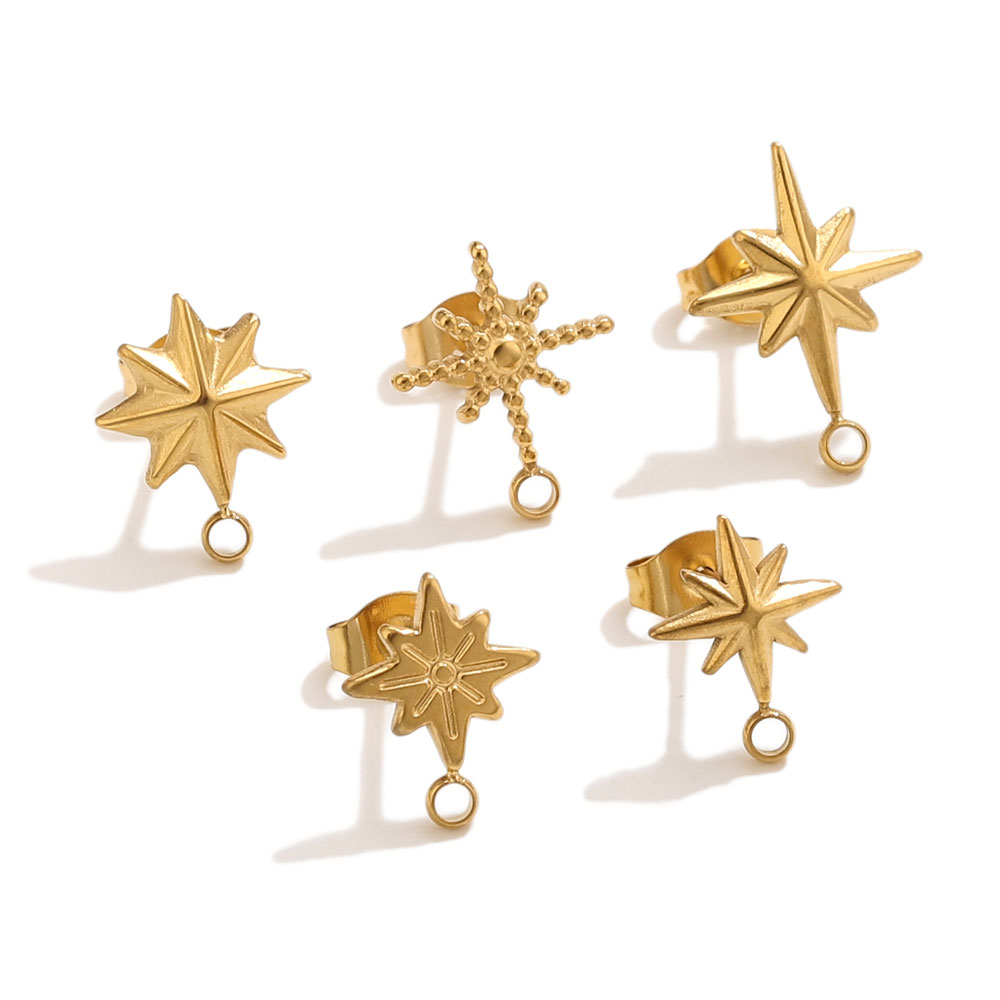 6개 스테인리스 스틸 별 모양 귀걸이 스터드, 귀걸이  - Body Jewelry Ear 리뷰 및 가격