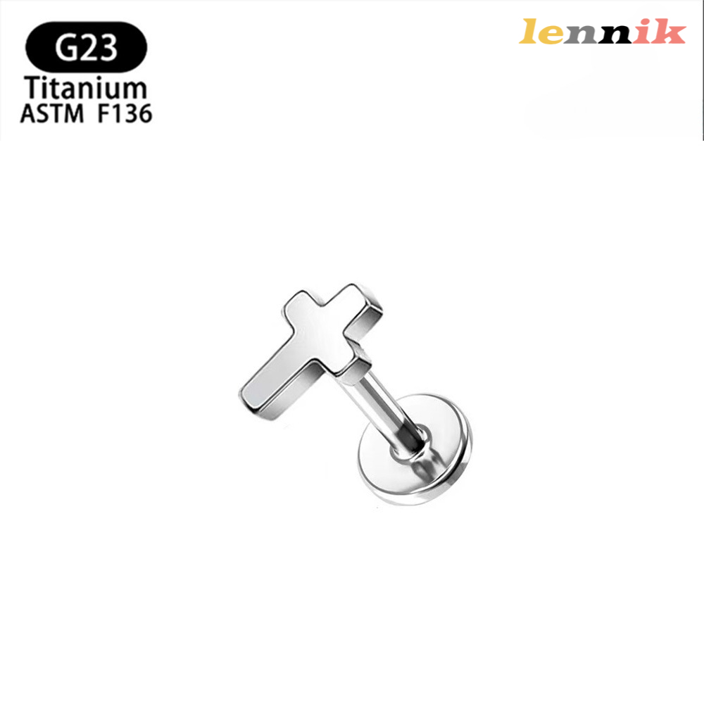 LENNIK F136 티타늄 합금 크로스 하트 번개 달 - Body Jewelry Titanium 리뷰 및 가격