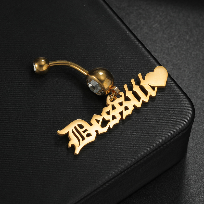 Letdiffery 사용자 정의 이름 여성을위한 배꼽  - Body Jewelry Names 리뷰 및 가격