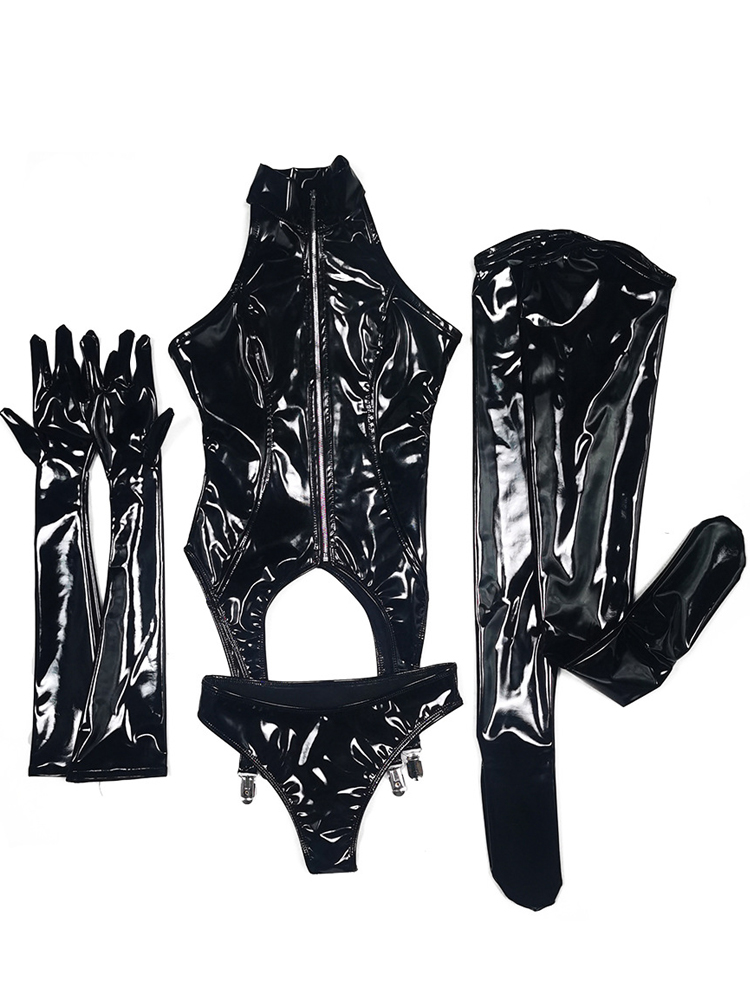젖은 모양 PVC 캣수트 샤이니 PU 가죽 코스프레 의 - Body Jewelry Waterproof 리뷰 및 가격