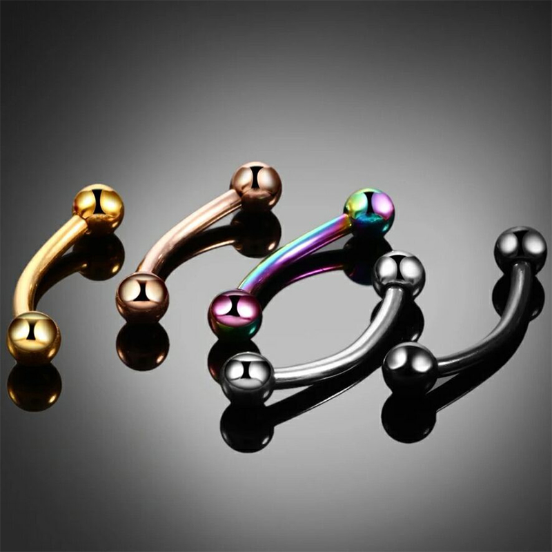 강철 눈썹 바나나 피어싱 링, 곡선 바벨 립 링, 스너 - Rook Curved Barbell 리뷰 및 가격