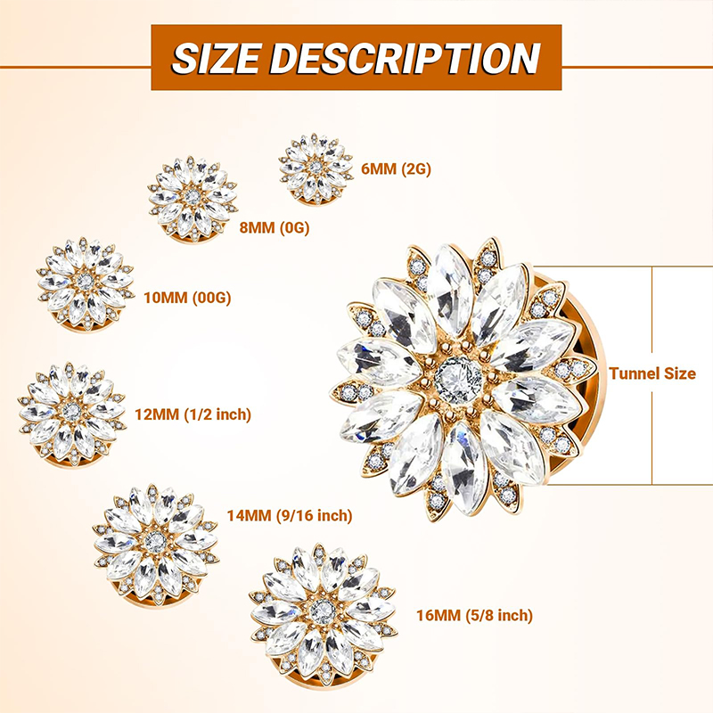 큐빅 지르코니아가 있는 귀마개 및 터널, 남녀공용 스테 - Body Jewelry Ear 리뷰 및 가격
