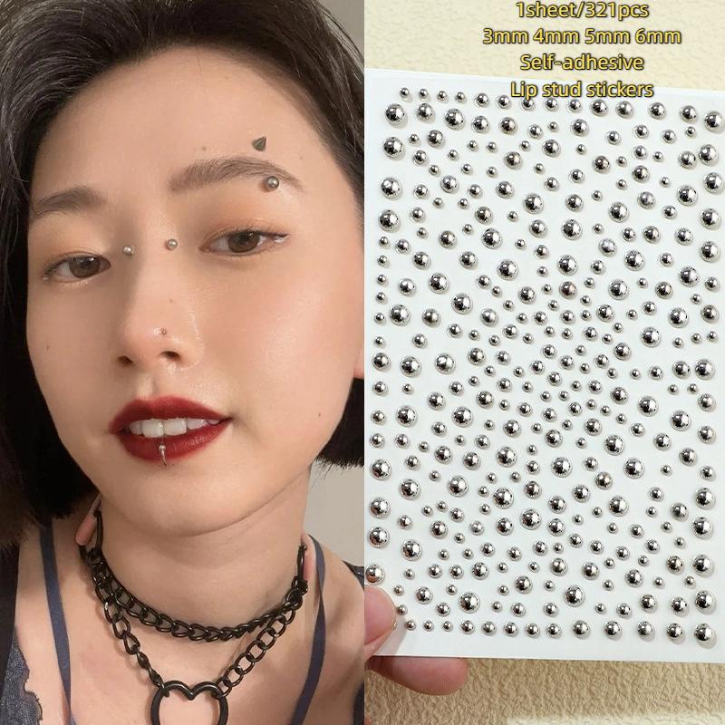 321pcs 비 피어싱 립 스터드 스티커 Selfadh - Body Jewelry Waterproof 리뷰 및 가격