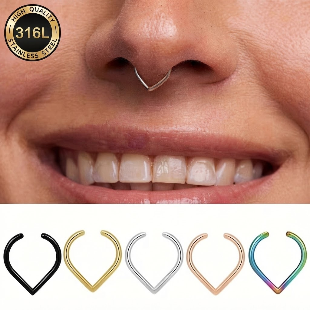 5개 스테인리스 스틸 가짜 코링 커프 세트 조절 가능한 - Body Jewelry Ear 리뷰 및 가격