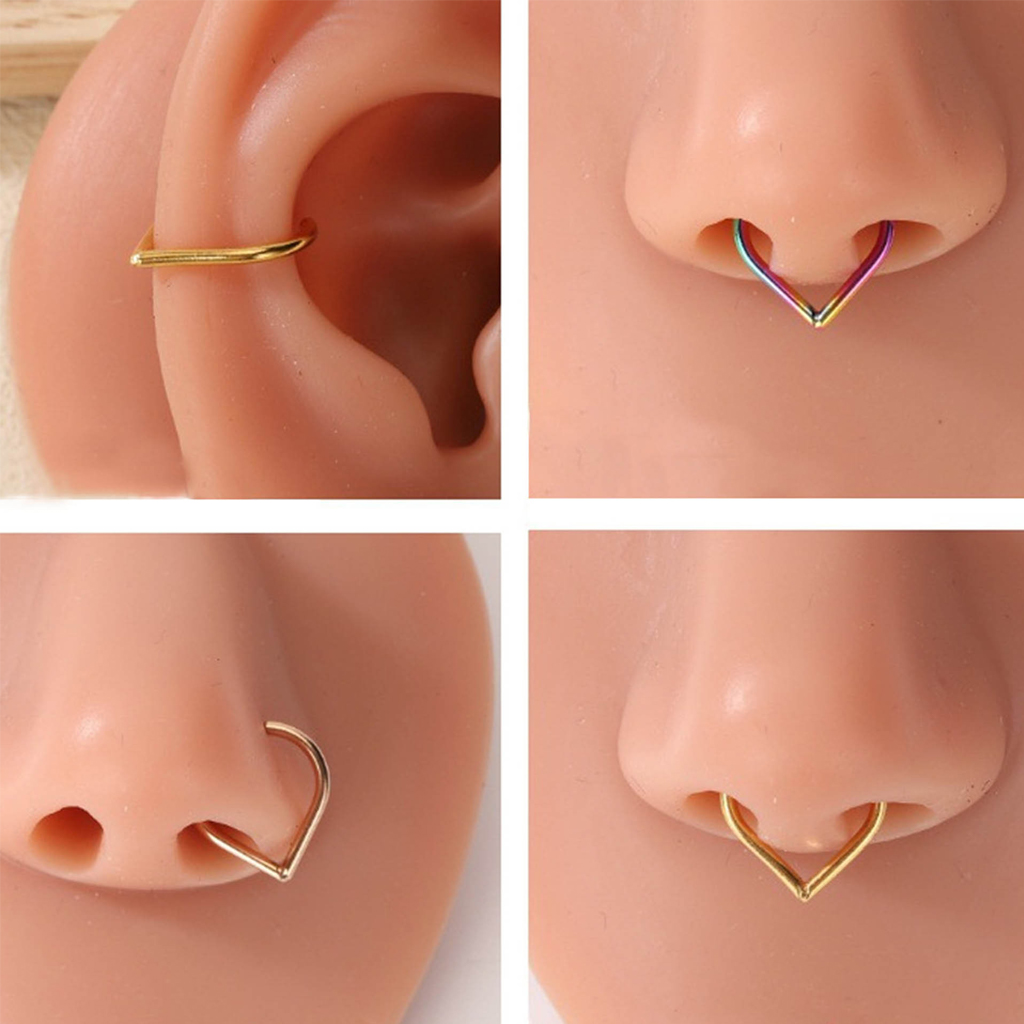 5개 스테인리스 스틸 가짜 코링 커프 세트 조절 가능한 - Body Jewelry Ear 리뷰 및 가격