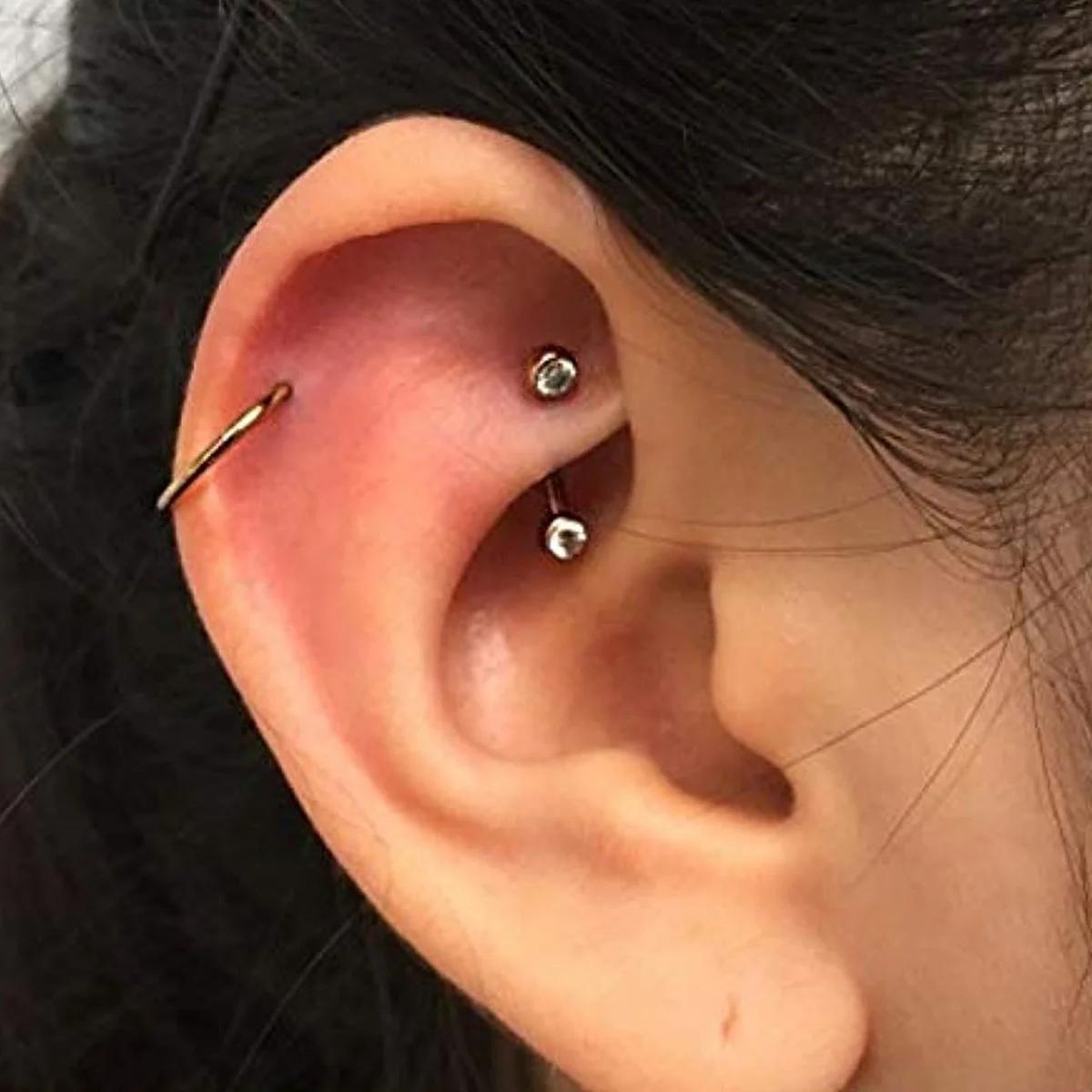 6pcs/Set 우아한 귀여운 16G 합합성 입방형 지 - Rook Curved Barbell 리뷰 및 가격