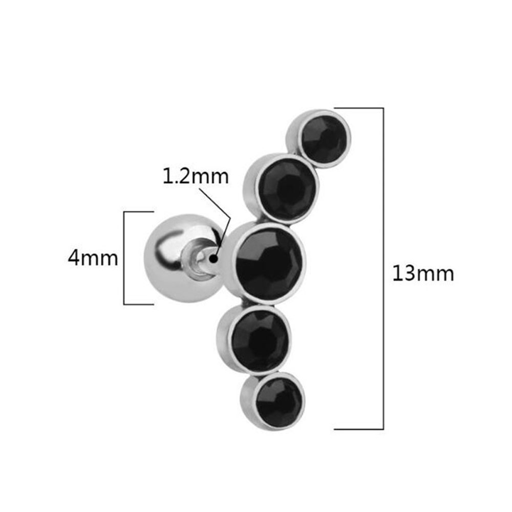 1개 패션 16G 스테인리스 스틸 바 스터드 귀걸이 연 - Body Jewelry Ear 리뷰 및 가격