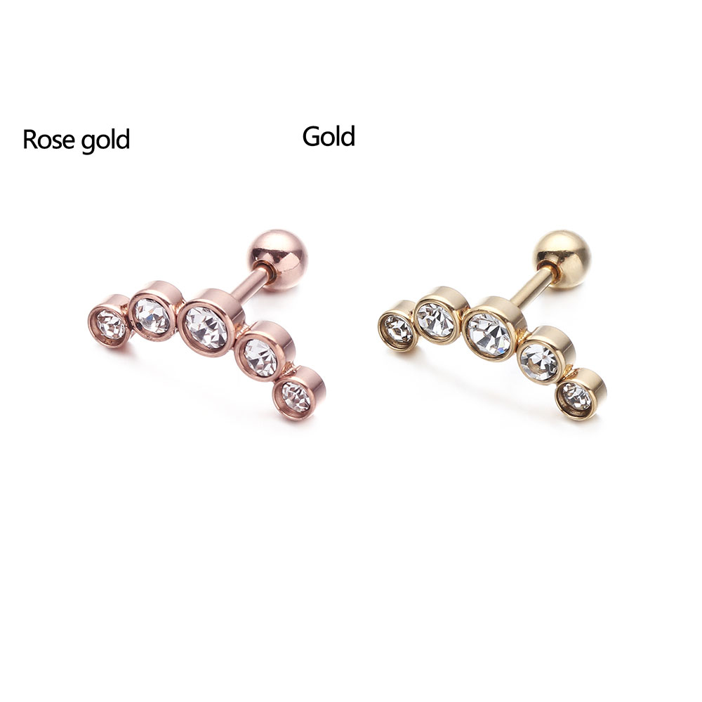 1개 패션 16G 스테인리스 스틸 바 스터드 귀걸이 연 - Body Jewelry Ear 리뷰 및 가격