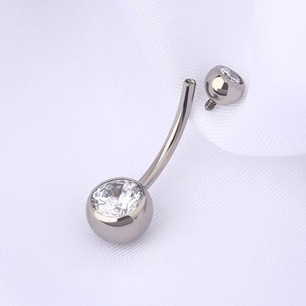 고품질 티타늄 소재 배꼽 링 곡선형 디자인 배꼽 피어싱 - Body Jewelry Titanium 리뷰 및 가격