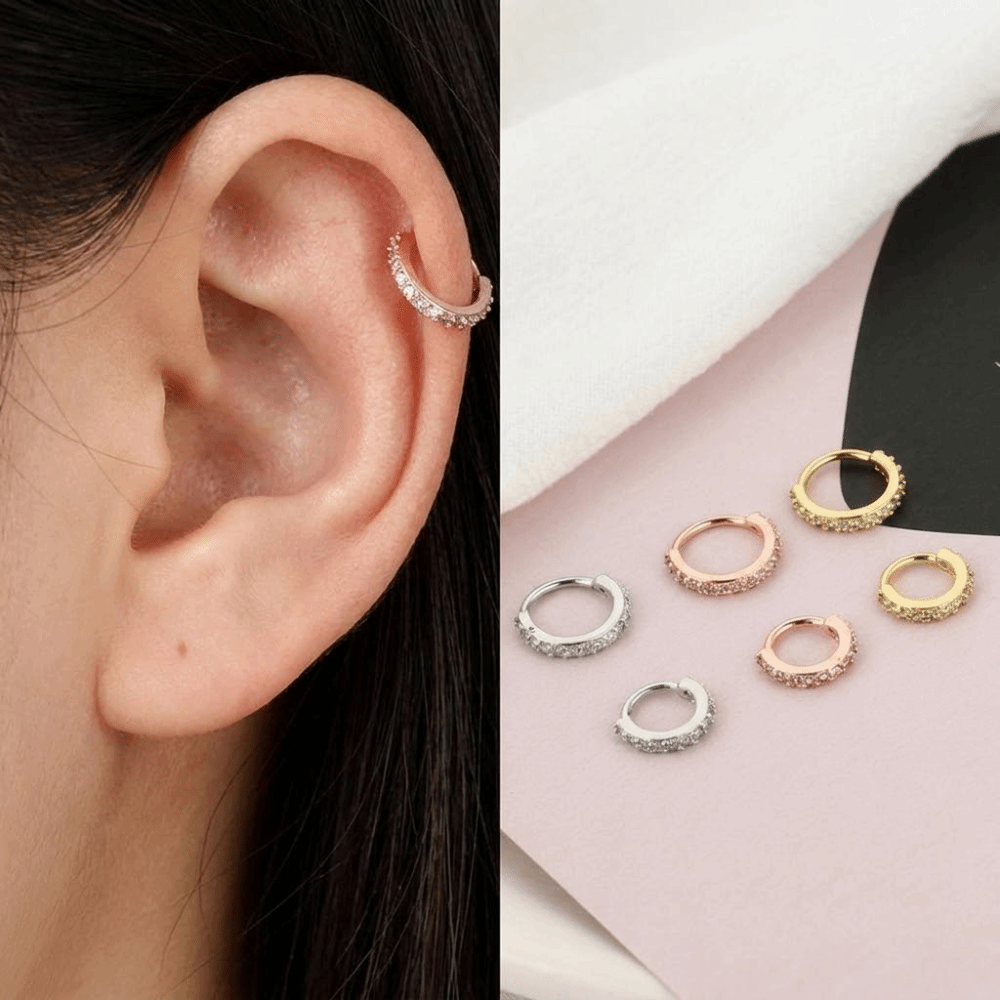 펑크 라운드 큐빅 지르코니아 코링 유럽 및 미국 코 피 - Body Jewelry Europe 리뷰 및 가격