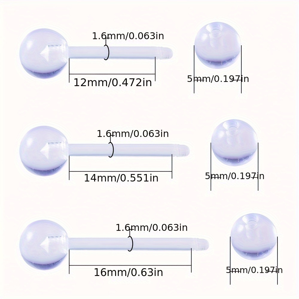3 개/대 (각 크기 1 개) 부드러운 투명 보이지 않 - Body Jewelry Store 리뷰 및 가격