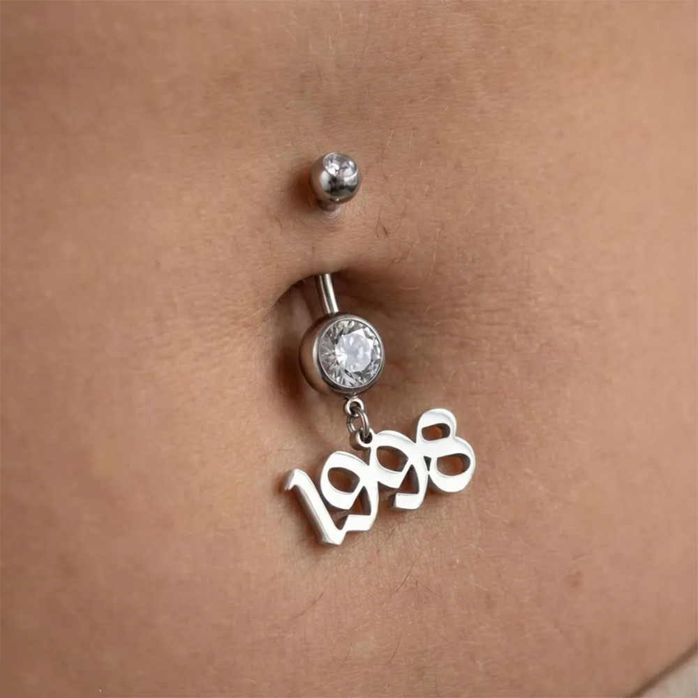개인 맞춤 지르콘 이름 각인 섹시 배꼽 피어싱 스테인리 - Body Jewelry Names 리뷰 및 가격