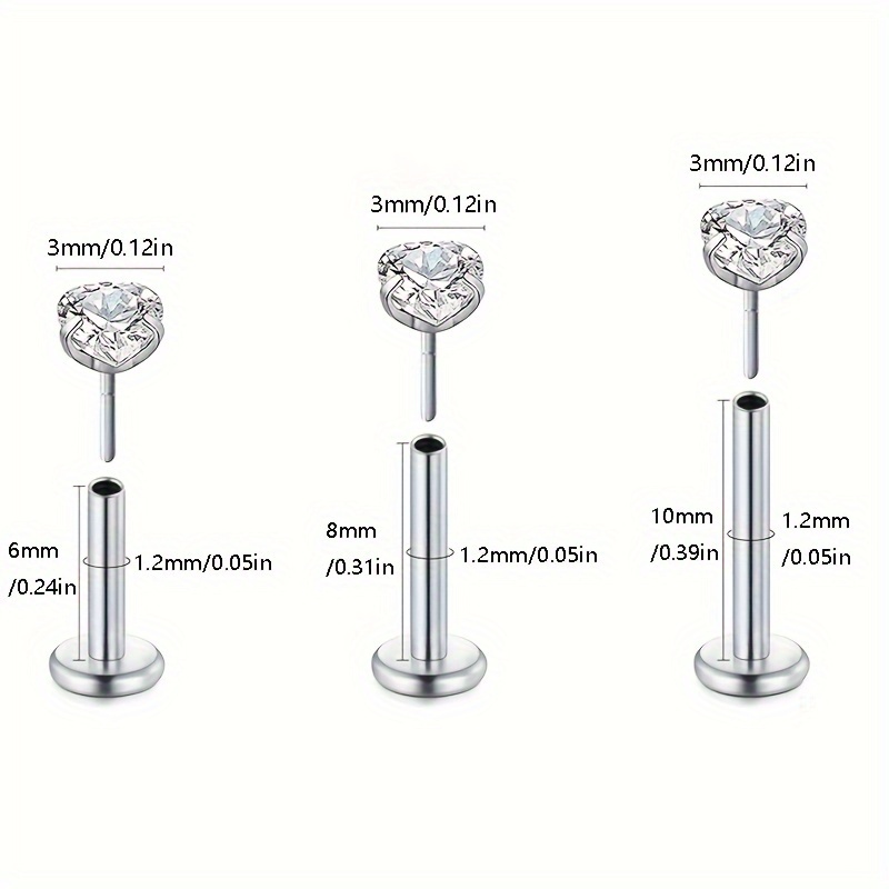6개입 무나사 플랫백 귀걸이 스테인리스 스틸 립 라브렛 - Flat Back Labret Stud 리뷰 및 가격