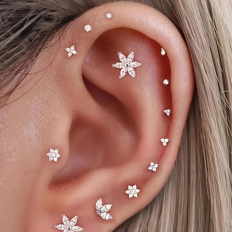 6개입 무나사 플랫백 귀걸이 스테인리스 스틸 립 라브렛 - Flat Back Labret Stud 리뷰 및 가격