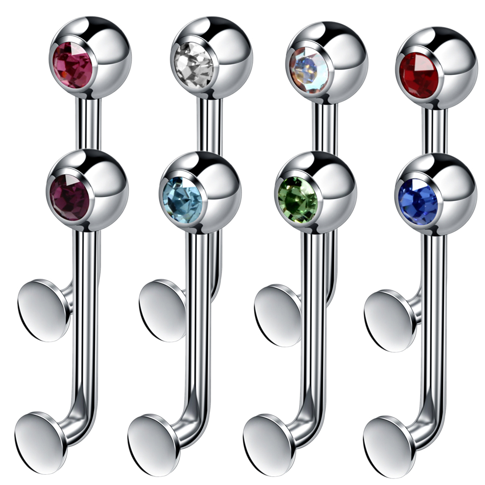 1PC 티타늄 크리스티나 수직 후드 피어싱 꽃 립 링  - Body Jewelry Vch 리뷰 및 가격