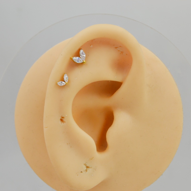 티타늄 ASTM F136 CZ 젬 립 라브렛 바 이어  - Rook Curved Barbell 리뷰 및 가격