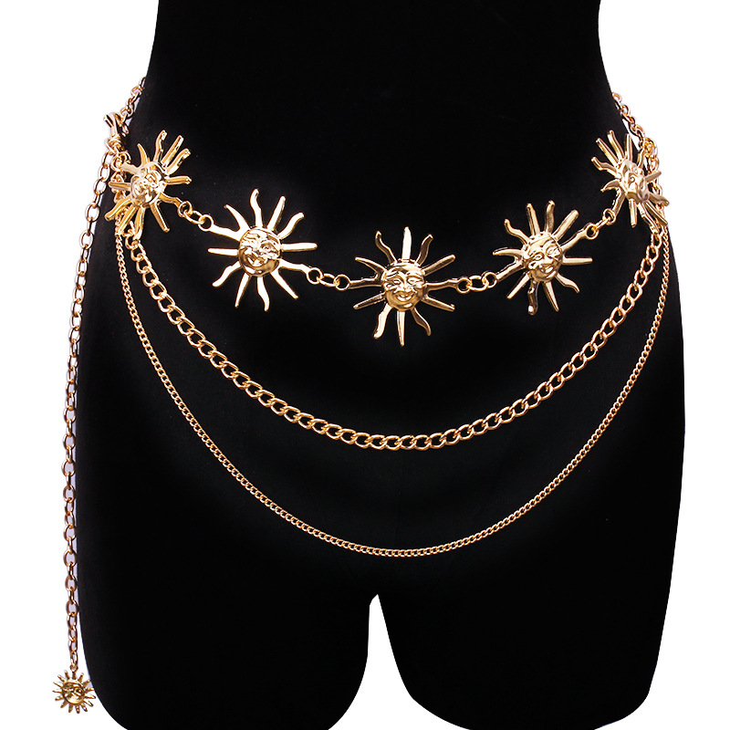 두꺼운 멀티 레이어 펑크 고딕 문 썬 허리 체인 메탈  - Body Jewelry By The Chain Gang 리뷰 및 가격