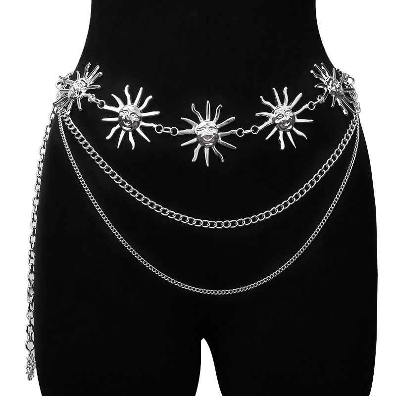 두꺼운 멀티 레이어 펑크 고딕 문 썬 허리 체인 메탈  - Body Jewelry By The Chain Gang 리뷰 및 가격
