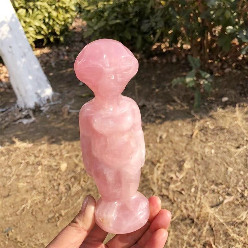 15CM 천연 로즈 쿼츠 외계인 조각상 여성 요가 바디 - Body Jewelry Europe 리뷰 및 가격